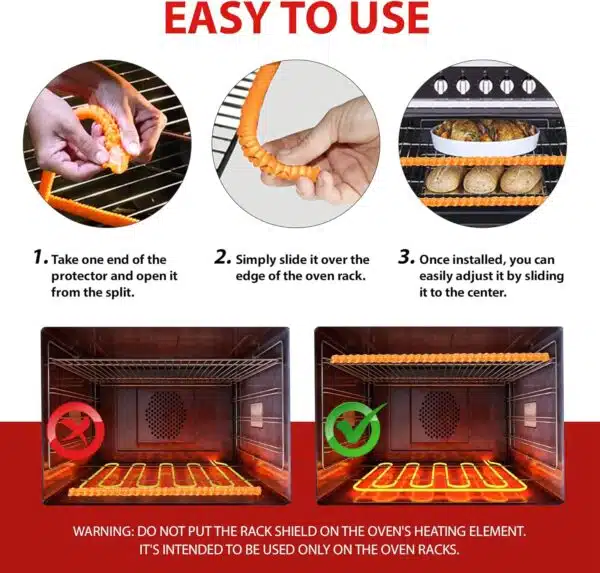 Oven Rack Guard - Use Instruction